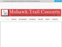 Tablet Screenshot of mohawktrailconcerts.org